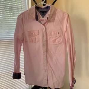 Tommy Hilfiger pink button down